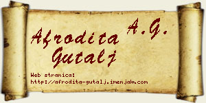 Afrodita Gutalj vizit kartica